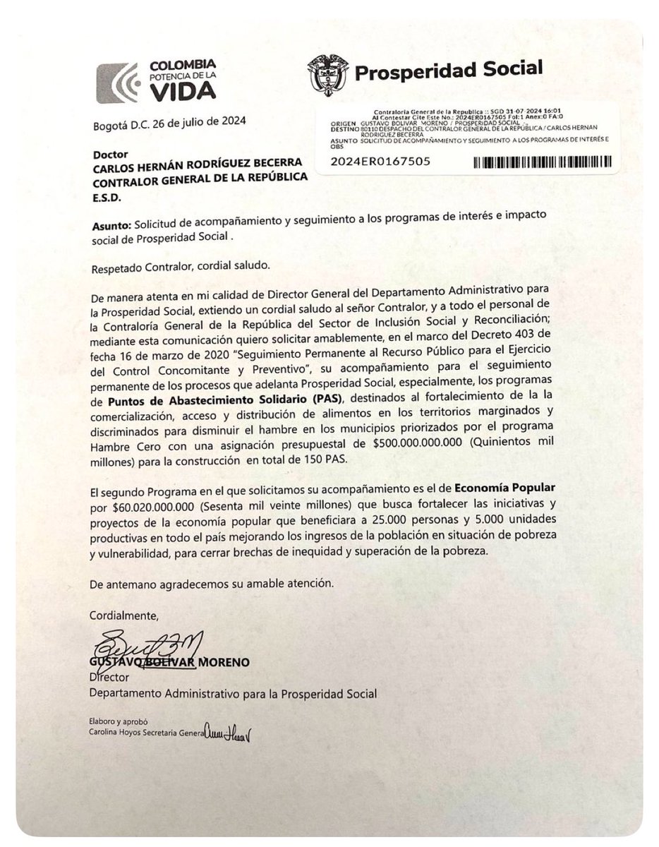 La investigación de la Contraloría, que yo pedí desde mi llegada a DPS va de 2011 a 2022.
Son 892 convenios y de ahí nacen parte de los elefantes blancos que hemos terminado en 2024 con acompañamiento que pedí a la Contraloría. 
La información desaparecida es de administraciones