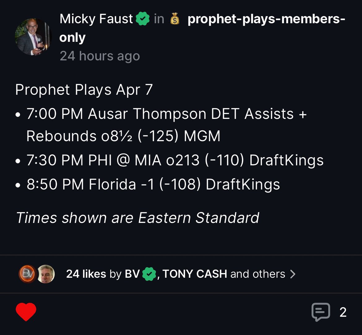 Prophetable_TV's tweet photo. 19-3 IN APRIL 💰 

THE PROPHET IS ON FIRE 🔥 

6-0 IN LAST 2 DAYS 😳 https://t.co/SNtU4VEzGI