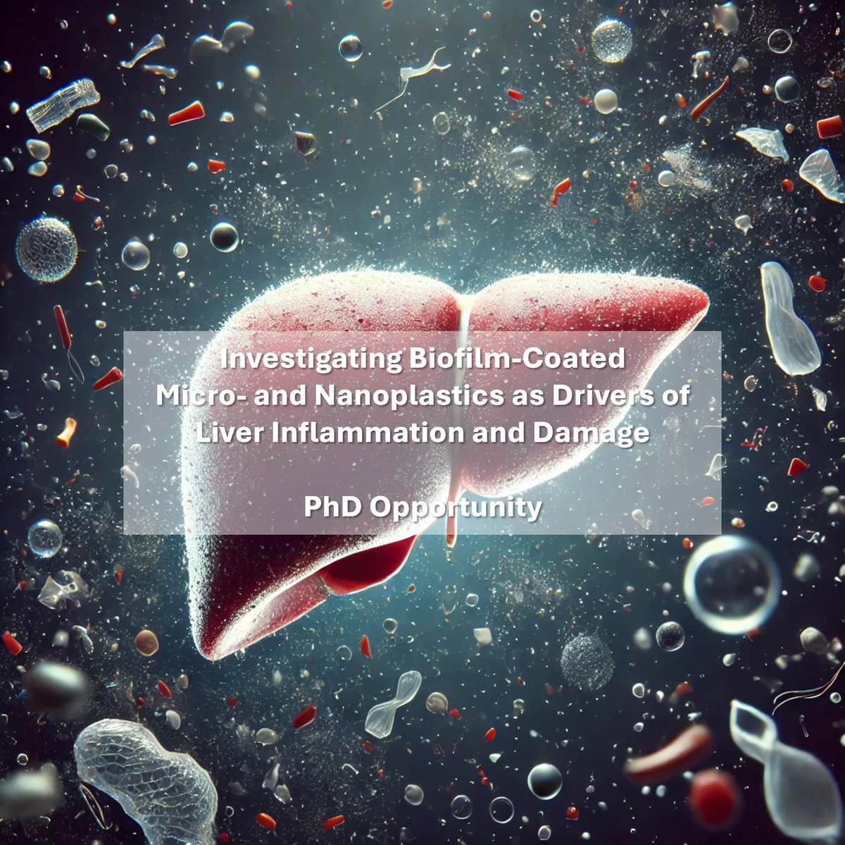 We are #hiring a PhD Student to join our Environmental Hepatology lab! This is a very exciting project unravelling biofilm coated plastics as drivers of liver inflammation and damage. More info: 
lnkd.in/dcESZmrd