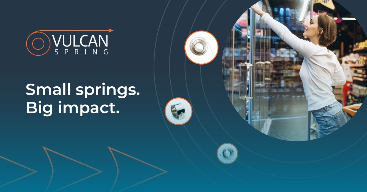 VulcanSpring's tweet image. From pusher trays to security tethers, Vulcan Spring designs custom spring solutions that keep your retail displays moving and performing.

👉 bit.ly/3QYeQXO

#VulcanSpring #Retail #CustomEngineering #MadeInTheUSA