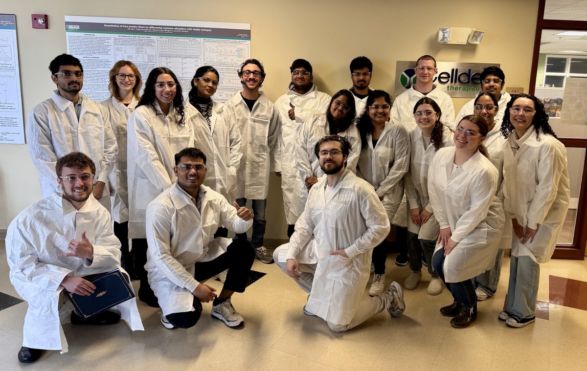 Celldex's tweet photo. @UMassD International Society for Pharmaceutical Engineering students recently visited our Fall River site! They experienced what a typical day at Celldex looks like for various team members. We love engaging with local schools to highlight what a career in biotech can look like. https://t.co/Fv3Cgrog4l