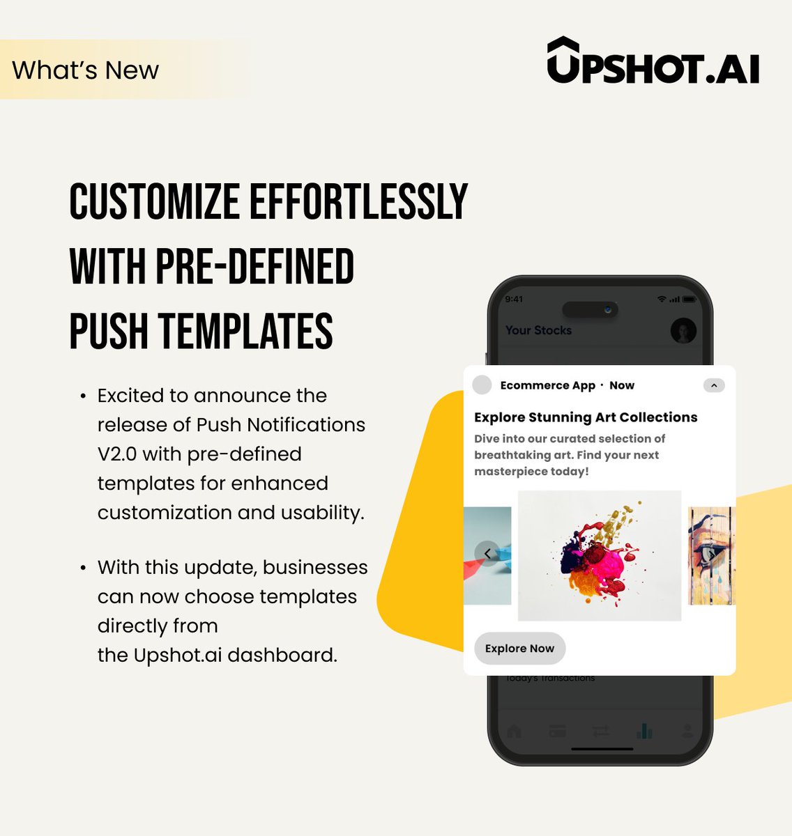 upshot_ai's tweet photo. Big News at @upshot_ai!
Push Notifications just got a major upgrade! 🎯
Say hello to Version 2.0 with predefined templates for faster, smarter engagement.
👉 Explore what's new: https://t.co/ycOrqmcNUe
#FeatureUpdate #PushNotification #CustomerEngagement https://t.co/XsUcn5c1NA
