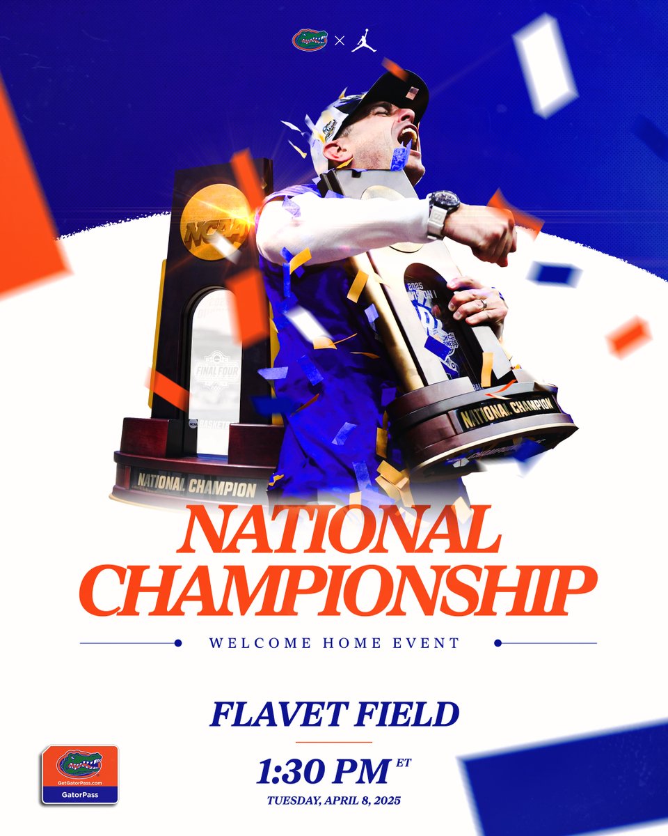 WELCOME BACK YOUR NATIONAL CHAMPIONS!! 🐊🏆

Details ➡️ bit.ly/4co6OBr 

 #GoGators | <a href="/MyGatorPass/">GatorPass</a>