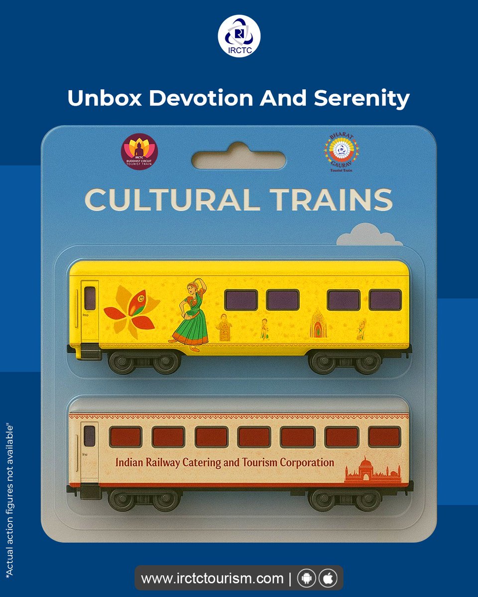 IRCTCofficial's tweet photo. IRCTC is your all-in-one travel line-up: from luxury trains to devotional tours, flights to food on track.

It’s time to add more travel pics to your gallery—and give @ChatGPTapp new trends to talk about! 

 #ActionFigure #IRCTCWay #TravelWithIRCTC #ChatGPT https://t.co/6JCCKTxvtE