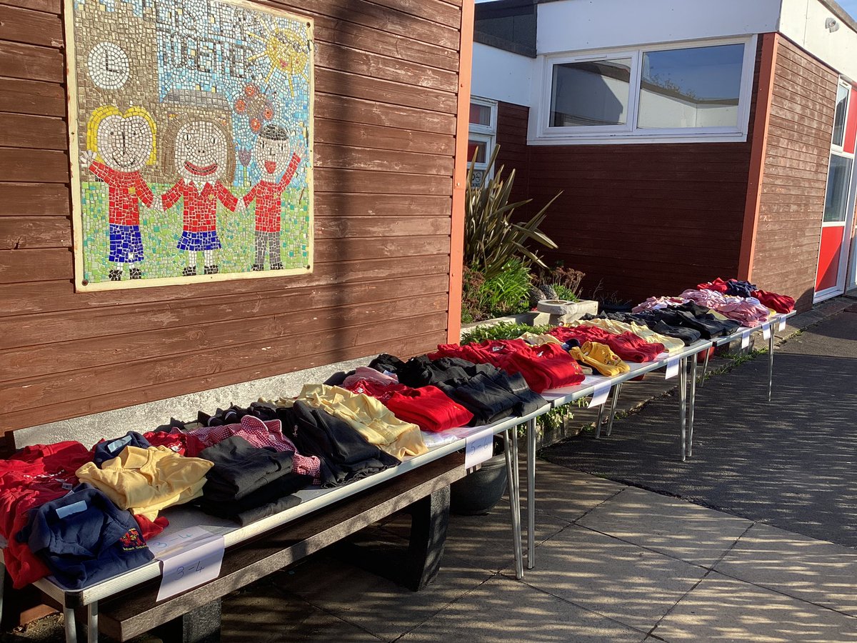We have a fabulous collection of upcycled uniform at the front of our school. Please help yourself or if you have anything to donate please drop it off to Reception. Diolch! 🩳  👕