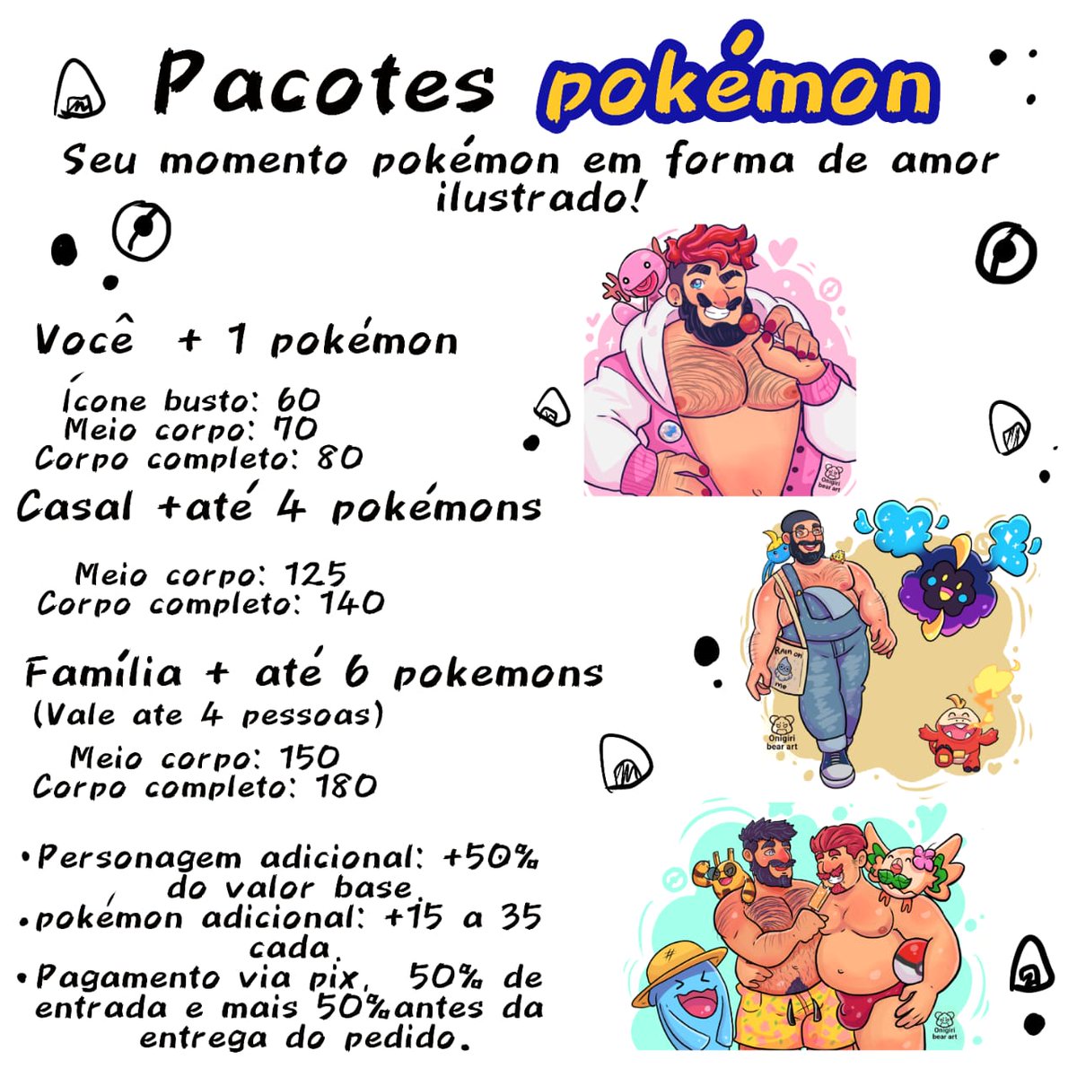 Mochibear_art's tweet photo. Já quis ser um treinador Pokémon? Agora dá pra viver esse sonho em forma de arte personalizada!
Monte seu time com quem você ama e vem comigo nessa jornada!
#ComissõesAbertas #PokemonBR #ArtePersonalizada #ArteLGBT #MeuTimePokemon #FanartBR #ArtistaQueerBR #EncomendaDeArte https://t.co/aKyTnLtpm8