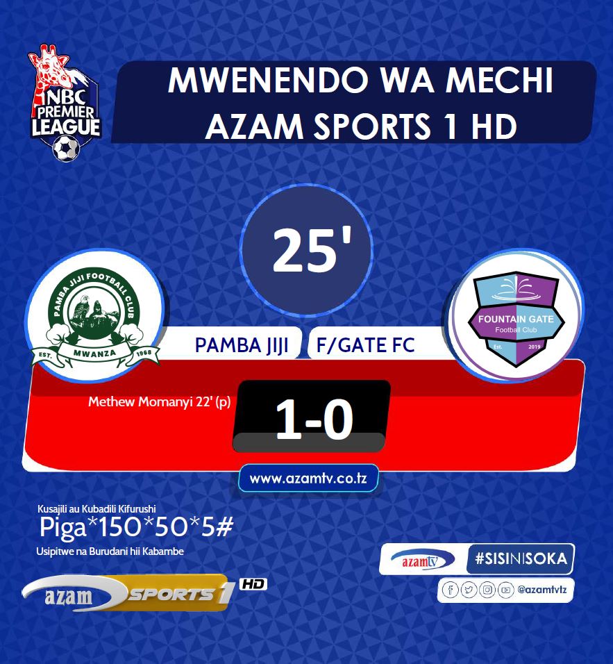 azamtvtz's tweet photo. 25’ | #NBCPL
Pama Jiji 1-0 Fountain Gate
LIVE #AzamSports1HD
#NBCPremierLeague #LigiKuuYaNBC #NBCPL #NBCPLUpdates #PambaJiji #FountainGateFC https://t.co/rt1UlVew7M