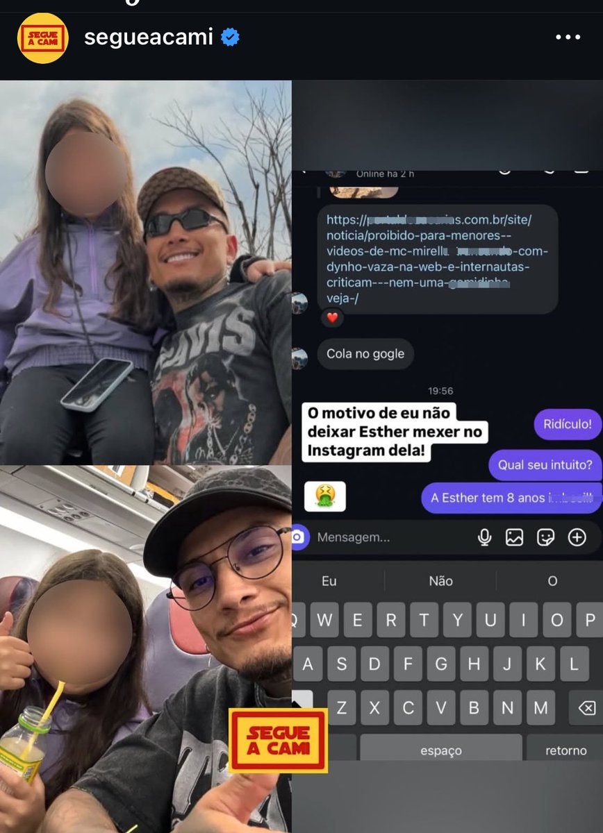 titiasuspensa's tweet photo. Esses dias Dinho e Mirella viraram assunto e muita gnt falando como a exposição pode afetar os filhos, aí hj a mãe da filha dele postou que tão mandando no direct da filha link do vídeo do pai…É nojento e escroto, aí eu penso: como os pais n pensam que isso pode afetar o filho? https://t.co/vBkAPBpVuk