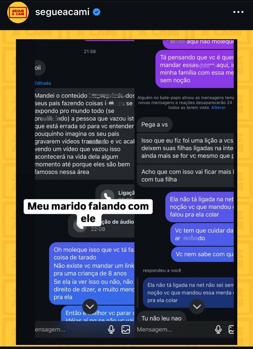 titiasuspensa's tweet photo. Esses dias Dinho e Mirella viraram assunto e muita gnt falando como a exposição pode afetar os filhos, aí hj a mãe da filha dele postou que tão mandando no direct da filha link do vídeo do pai…É nojento e escroto, aí eu penso: como os pais n pensam que isso pode afetar o filho? https://t.co/vBkAPBpVuk