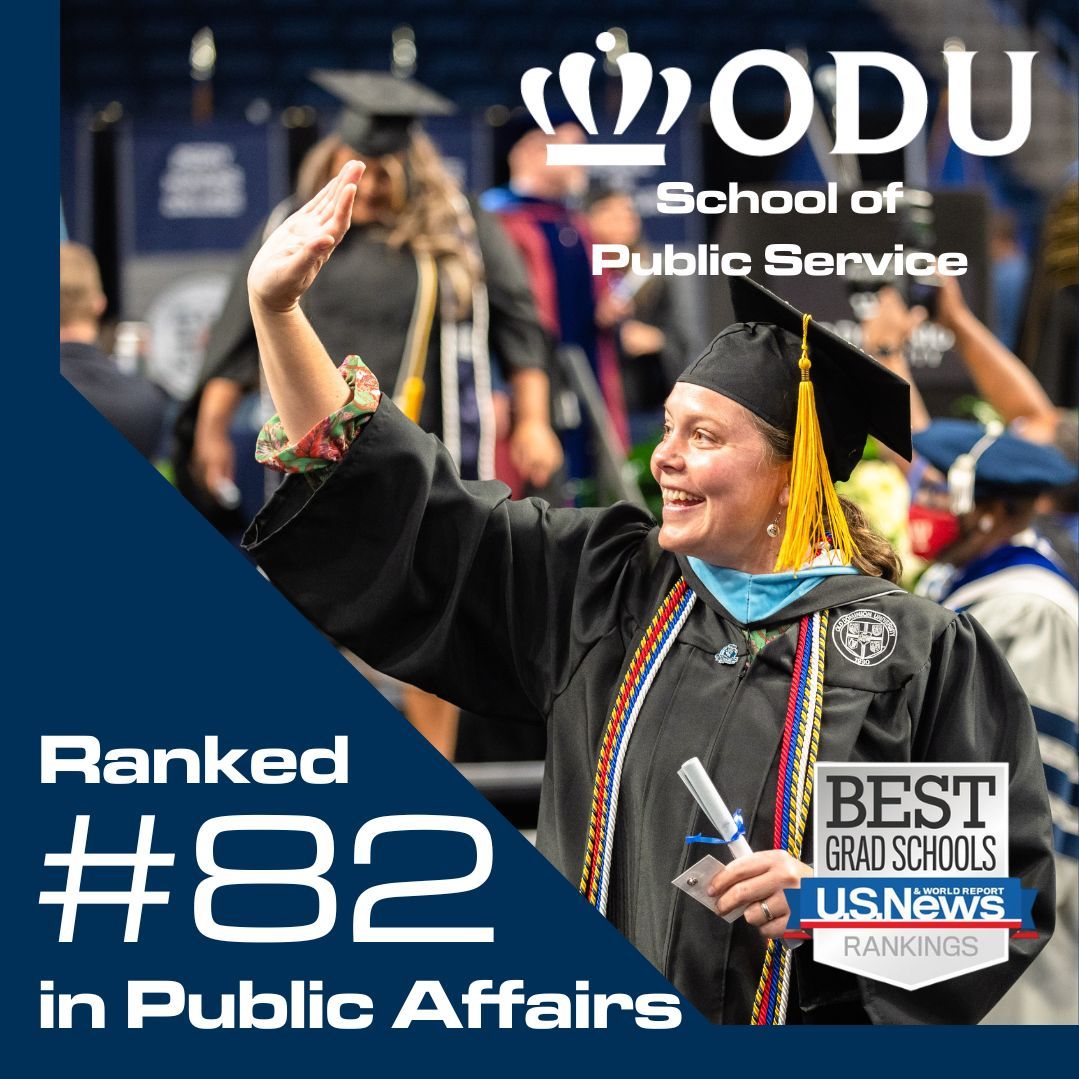 ODU School of Public Service (@sps_odu) on Twitter photo We are thrilled to announce that the <a href="/sps_odu/">ODU School of Public Service</a> has climbed in the national rankings for public affairs programs!
<a href="/odu/">Old Dominion University</a> We are thrilled to announce that the <a href="/sps_odu/">ODU School of Public Service</a> has climbed in the national rankings for public affairs programs!
<a href="/odu/">Old Dominion University</a>