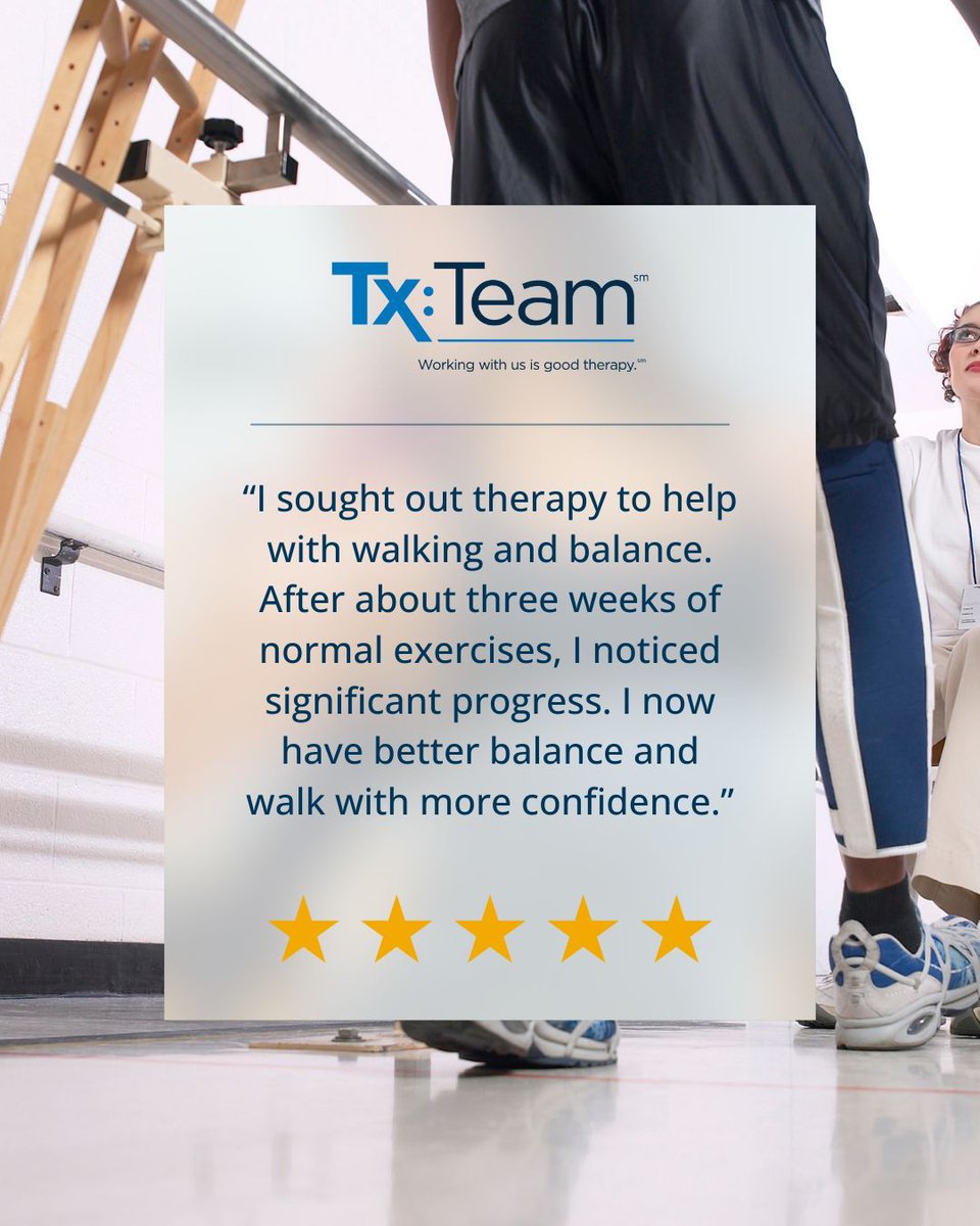 At Tx:Team, we are experts in injury prevention and rehabilitation – it’s all we do. We have been nationally recognized for clinical quality and patient satisfaction!