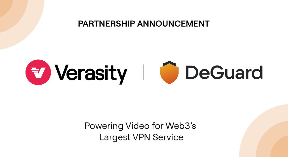 🔴 <a href="/verasitytech/">PLRL by Verasity</a> has partnered with <a href="/DeGuardVPN/">DeGuard VPN</a> 

$VRA #Verasity
