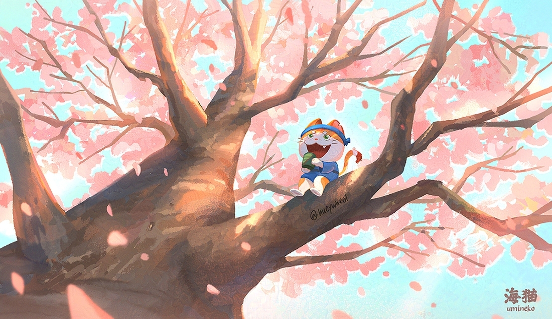 Spring ✨🌸　#illust #umineko #sakura