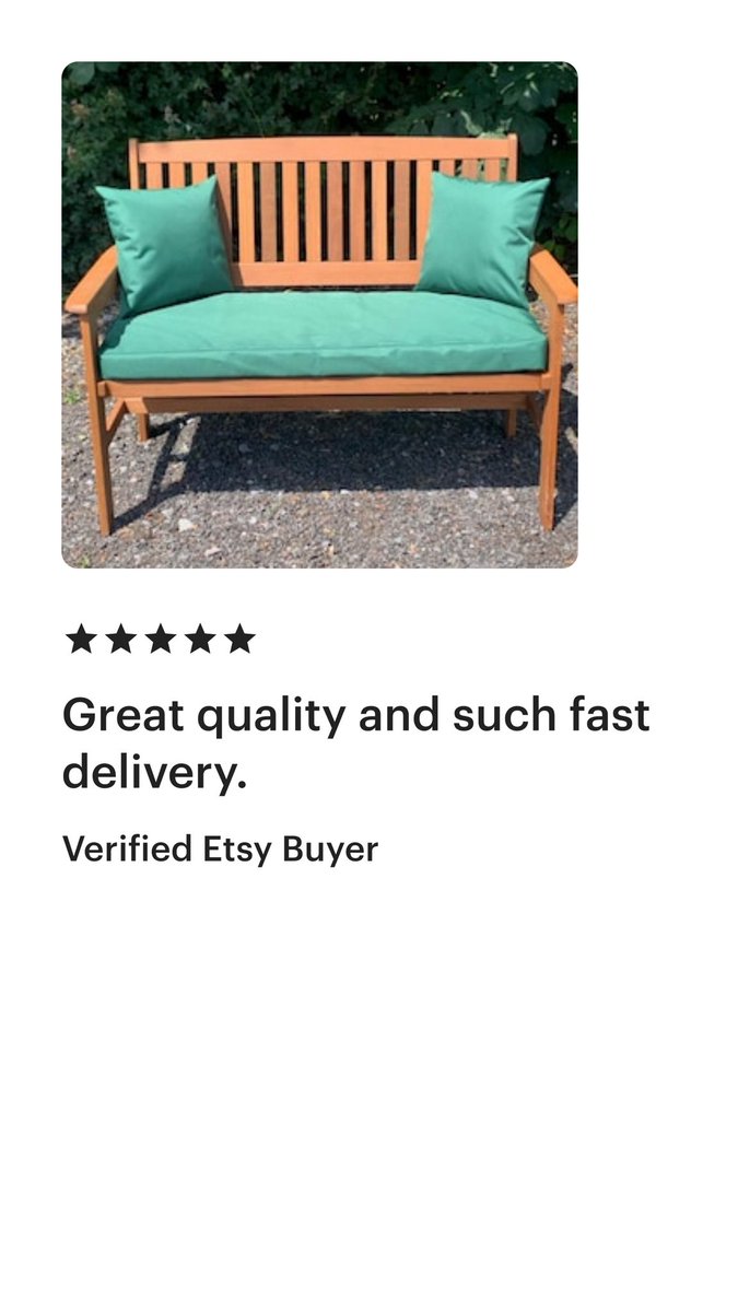 petnhome's tweet photo. Nice review from a happy Etsy customer โ๏ธ
https://t.co/SaJ8oUdujz
#gardenbench #benchcushion #outdoorliving #showerproof #madetoorder #bespoke #mhhsbd https://t.co/LNFSeEpNq0