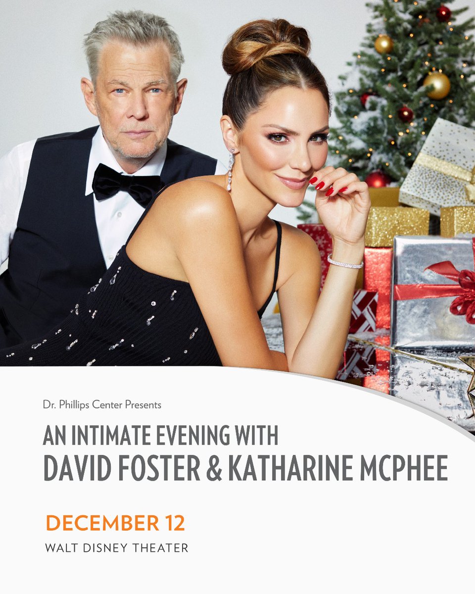 Hear powerhouse duo David Foster and Katharine McPhee bring
their viral Instagram show to Walt Disney Theater on December 12.

Tickets on sale this Friday 4/11: bit.ly/4i70QWC