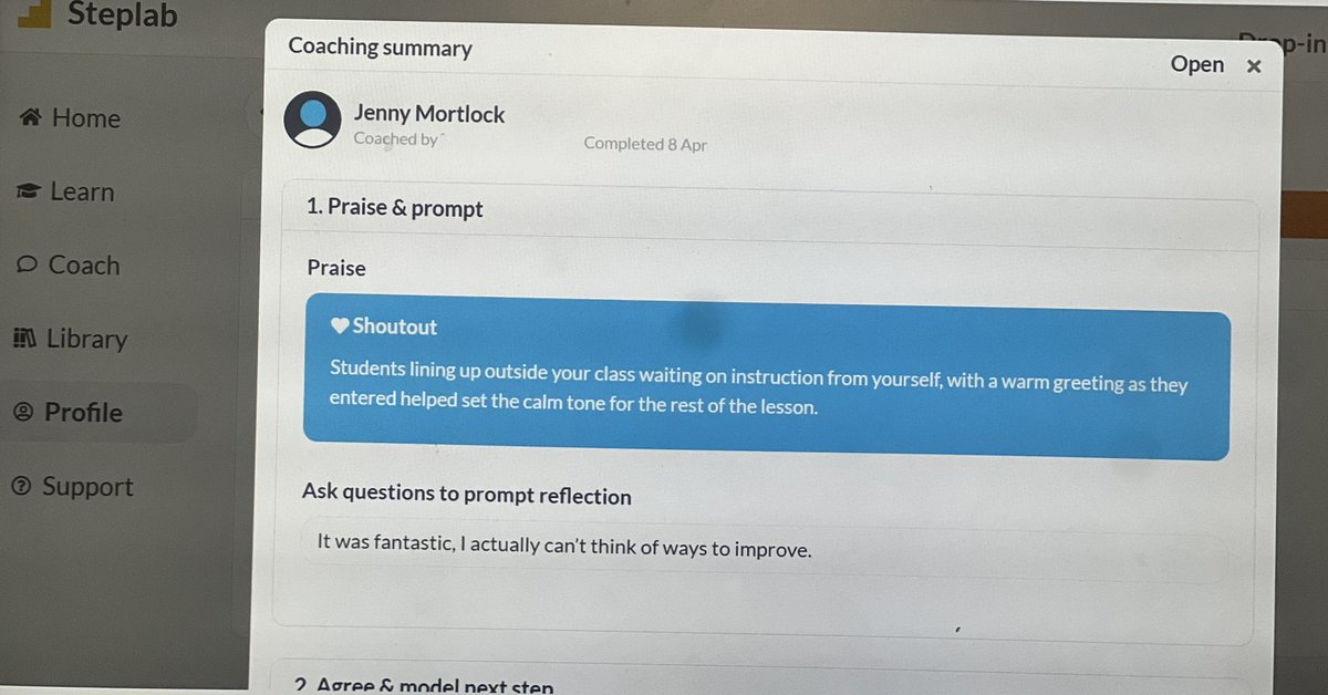 I smashed my first coaching in action ! 😁
Making Do Now a non negotiable part of every lesson routine. 

Keep to 3-5 minutes
Circulate the classroom
Praise 

Consistency is key !

<a href="/Steplab_co/">Steplab</a> coaching flow just works. Loving the journey. Thank you . #CoachingWin