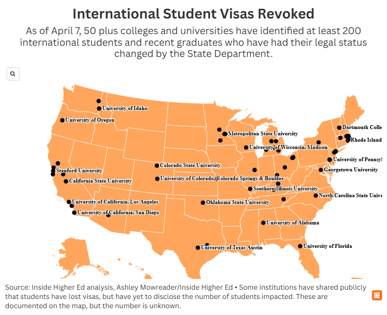 Ashley Mowreader (@amowreader) on Twitter photo We're tracking international student visa revocations across the country, follow our data updates here:
insidehighered.com/news/global/in…
for <a href="/insidehighered/">Inside Higher Ed</a> We're tracking international student visa revocations across the country, follow our data updates here:
insidehighered.com/news/global/in…
for <a href="/insidehighered/">Inside Higher Ed</a>