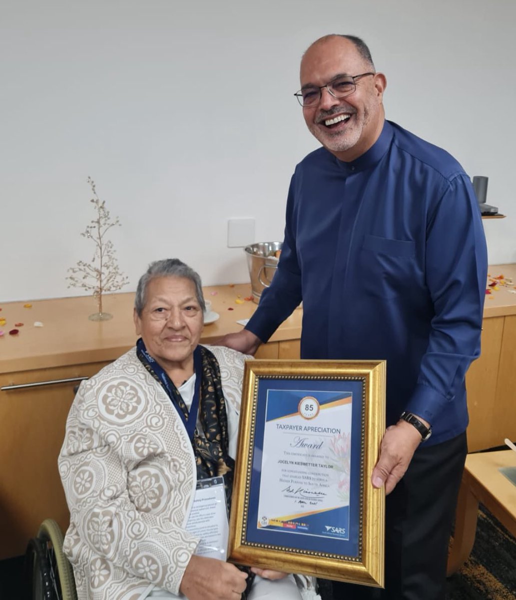 Exactly a week ago I was privileged to invite my mom Jocelyn to our SARS Revenue Announcement. This morning she left us peacefully. She had one of the most defining impacts in my life. Her legacy remain a precious and indelible blessing!