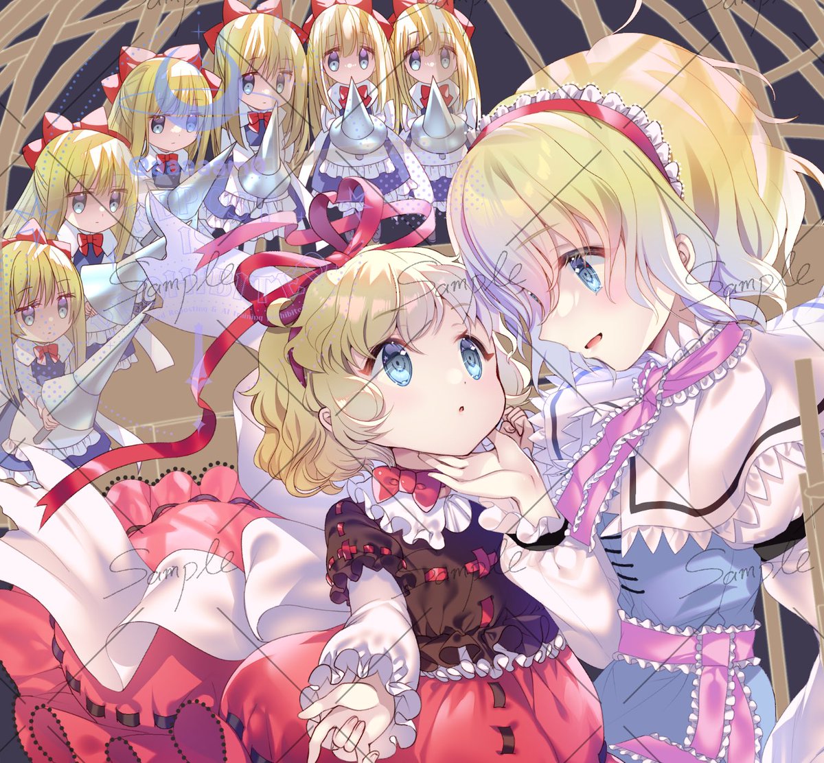 アリス・マーガトロイド ,上海人形 「アリスとメディスン途中 」|aaaaam0のイラスト