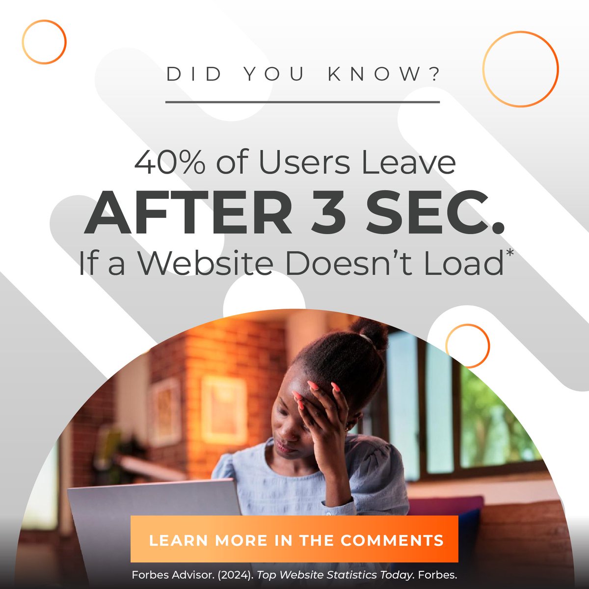 Triscari_Group's tweet image. 🖥️ How Long Does Your Website Take to Load? Studies show that users leave if it’s over 3 seconds. Let’s get your site up to speed! 🚀 Link in the bio.

#SpeedMatters #SEO #WebDesignBestPractices