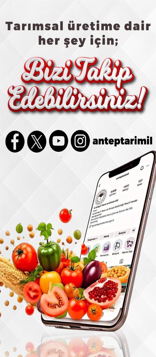 “Sağlıklı ve güvenilir gıdaya ulaşmak hepimizin hakkı”

Gastronomi şehrimize,Gazi Şehrimize yakışır işletmelerimize şükranlarımı sunuyorum.

Tüketicinin sağlığını tehdit eden işletmelerle ilgili 5996 sayılı yasa kapsamında her türlü iş ve işler kurumumuzca yapılmakta ve yapılmaya