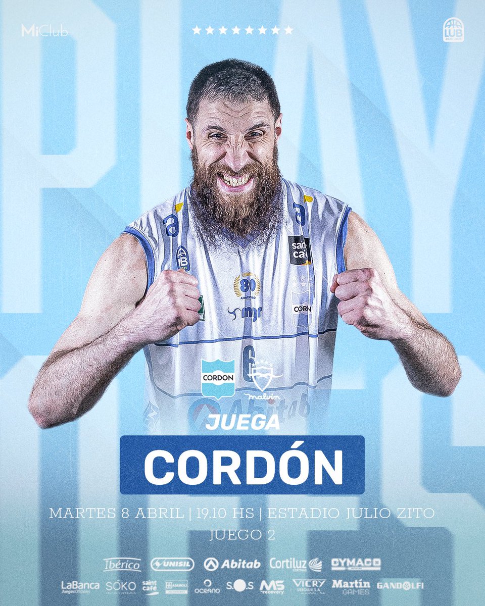 🫵🏼 𝐉𝐔𝐄𝐆𝐀 𝐄𝐋 𝐂𝐎𝐑𝐃𝐎́𝐍 🩵

🆚 Malvin | 📍Julio Zito 
🕓 19.10 hs  | 🎟️ bit.ly/42l2kH7
📺 <a href="/VTVuruguay/">VTV Uruguay</a> | 📲 <a href="/basquetpass_uy/">Básquet Pass Uruguay</a> 

🤫 Soñemo. Es a dar. Ahí vamos. ✌🏼