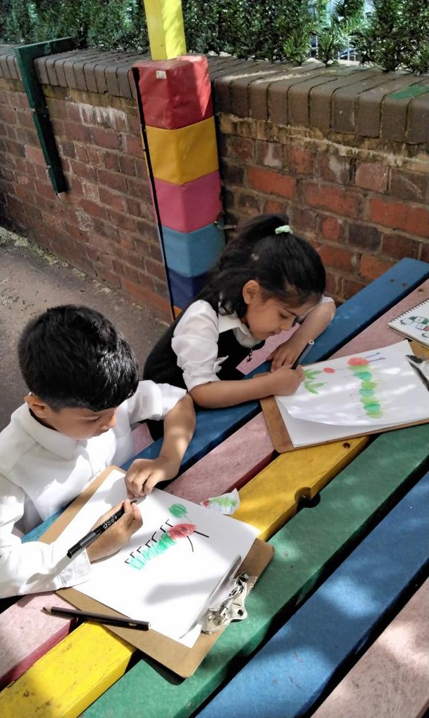 MarlboroughPrim's tweet image. Super independent writing from Rumaisa in RS. #TheVeryHungryCaterpillar #EYFSWriting