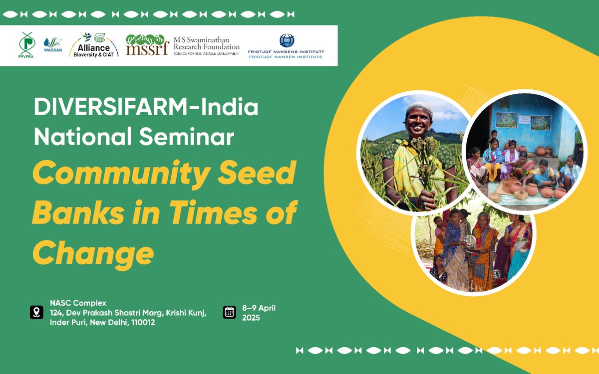 Fridtjof Nansen Institute (@fninansen) on Twitter photo 🌱#CommunitySeedBanks in Times of Change: Seminar Kick-off in 🇮🇳
How can traditional crop varieties be preserved in a changing world? #TheNationalSeminar of the #DIVERSIFARM🇮🇳 project is underway in New Delhi & the room is buzzing! <a href="/WASSANIndia/">Watershed Support Services and Activities Network</a> <a href="/BiovIntCIAT_eng/">Alliance of Bioversity International and CIAT</a> <a href="/norwayinindia/">NorwayinIndia</a> 🌱#CommunitySeedBanks in Times of Change: Seminar Kick-off in 🇮🇳
How can traditional crop varieties be preserved in a changing world? #TheNationalSeminar of the #DIVERSIFARM🇮🇳 project is underway in New Delhi & the room is buzzing! <a href="/WASSANIndia/">Watershed Support Services and Activities Network</a> <a href="/BiovIntCIAT_eng/">Alliance of Bioversity International and CIAT</a> <a href="/norwayinindia/">NorwayinIndia</a>