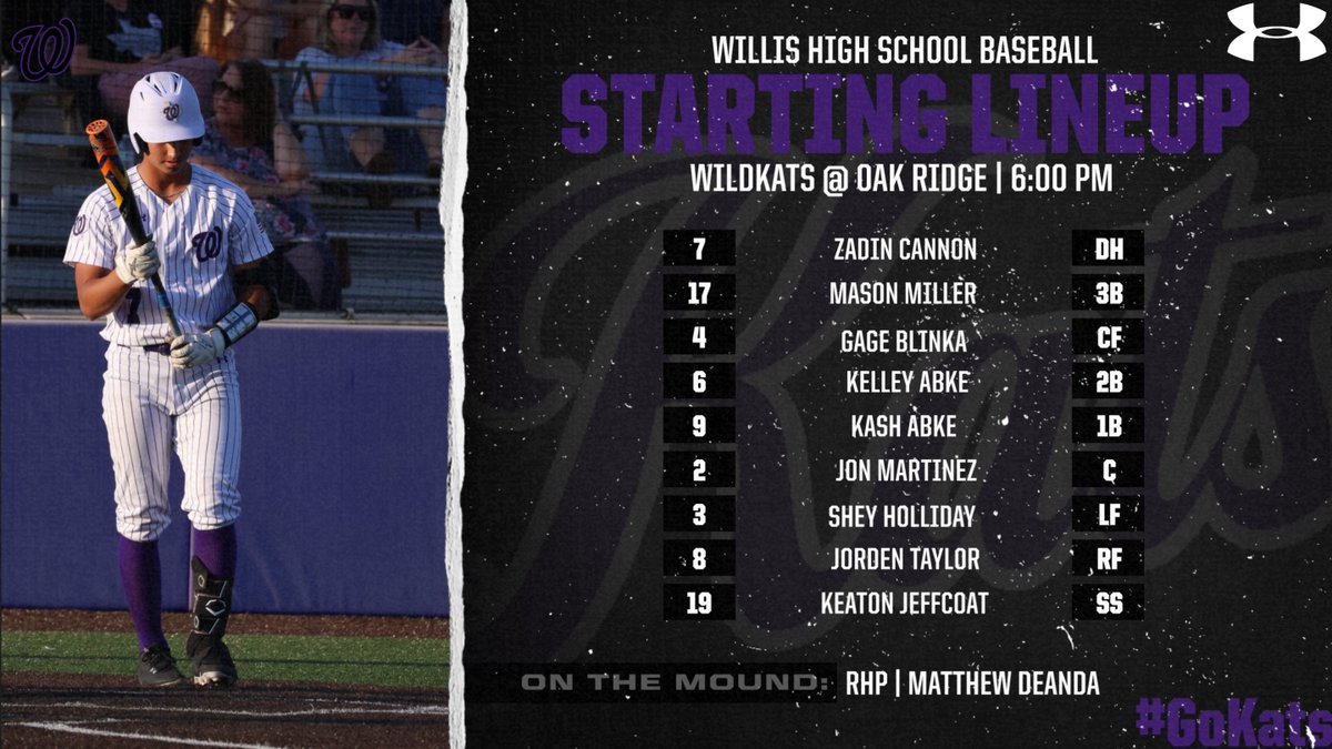 Starting Lineup for Game 1 @ Oak Ridge

#GoKats