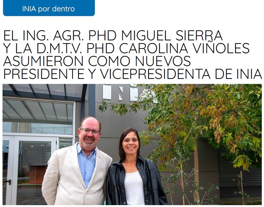 INIA URUGUAY (@inia_uy) on Twitter photo NOVEDADES REVISTA INIA:
✅Las nuevas autoridades buscarán seguir fortaleciendo el posicionamiento de INIA como un actor relevante del sistema de ciencia, tecnología e innovación en la región y el mundo.
▶️inia.uy/sites/default/… NOVEDADES REVISTA INIA:
✅Las nuevas autoridades buscarán seguir fortaleciendo el posicionamiento de INIA como un actor relevante del sistema de ciencia, tecnología e innovación en la región y el mundo.
▶️inia.uy/sites/default/…