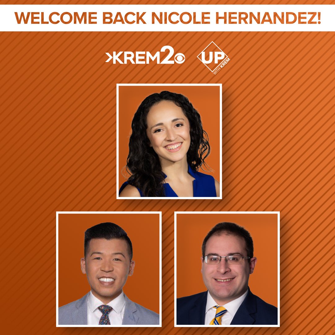 NewsPham's tweet image. The wait is over! @NicoleKREM2 named co-anchor of #UpWithKREM! She joins me and @ThomasPatrickWx every weekday morning on @KREM2.