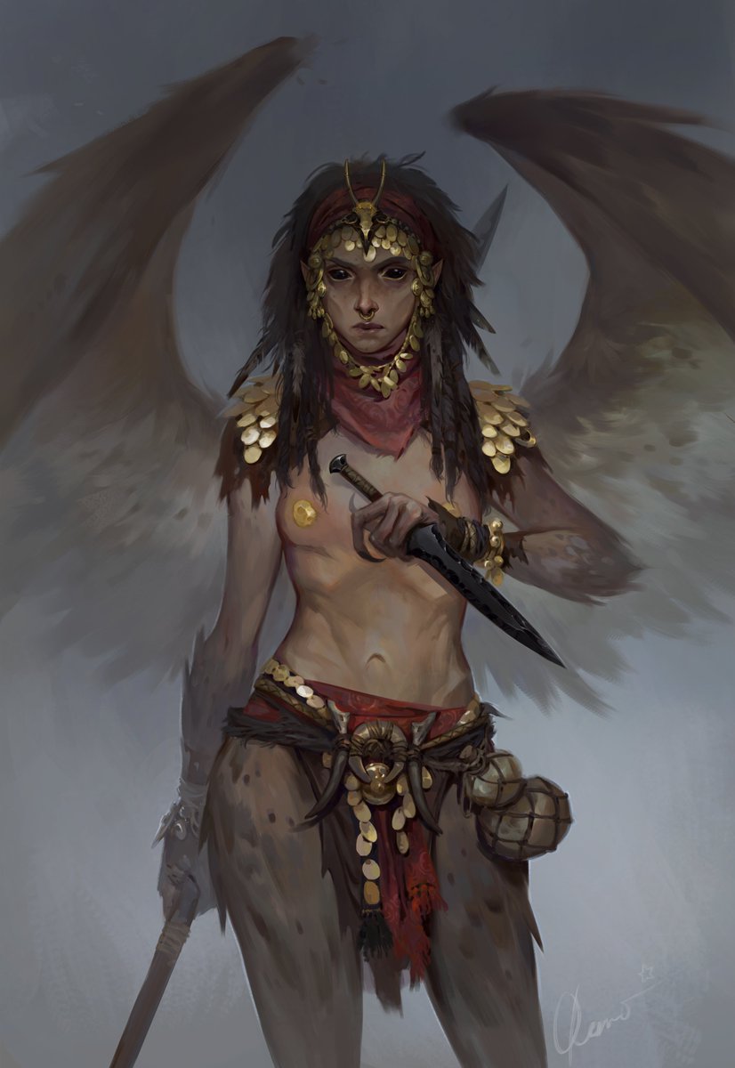Kueshka's tweet photo. Hello #PortfolioDay  🍂 

My name is Oksana. I’m a digital artist who loves to draw fantasy characters and illustrations ✨ https://t.co/DbK3CZJrV6