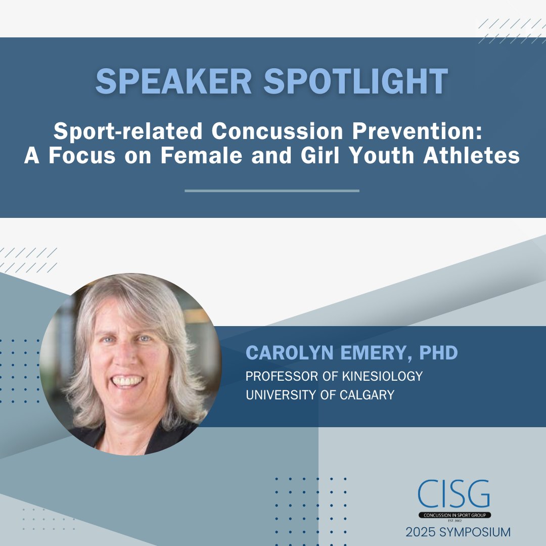 This is just one of the many fantastic topics on the agenda for our Educational Symposium. Sign up soon to attend this impactful session with Dr. Emery!

For the full list of presentations, registration, and more, visit concussioninsportgroup.com/symposium/