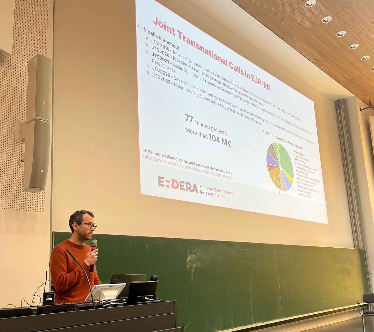 ERDERA_org's tweet photo. 🚀 Baptiste Elourard, Project Manager at ERDERA, presented research funding opportunities at the 9th @ernica_ern Conference. A valuable exchange with experts improving care for rare inherited & congenital anomalies across Europe. 💫 #ERDERA #ERNICA #RareDiseases #EUHealth https://t.co/sSwJatBSEe