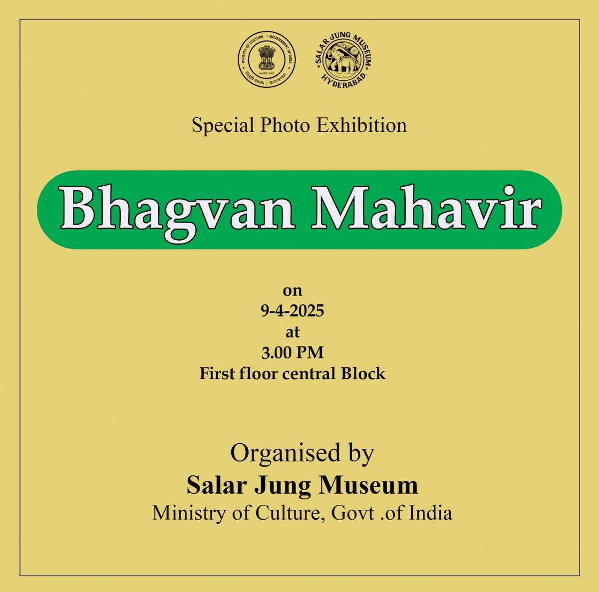 sjmhyd's tweet image. Happening at the museum!

9th April 2025

BHARAT RATNA DR. B.R AMBEDKAR ..Special photo exhibition and lecture....11.00 am
BHAGWAN MAHAVIR...Special photo exhibition....3.00 pm

Do join us and get inspired!

#SalarJungMuseum #Museumevents