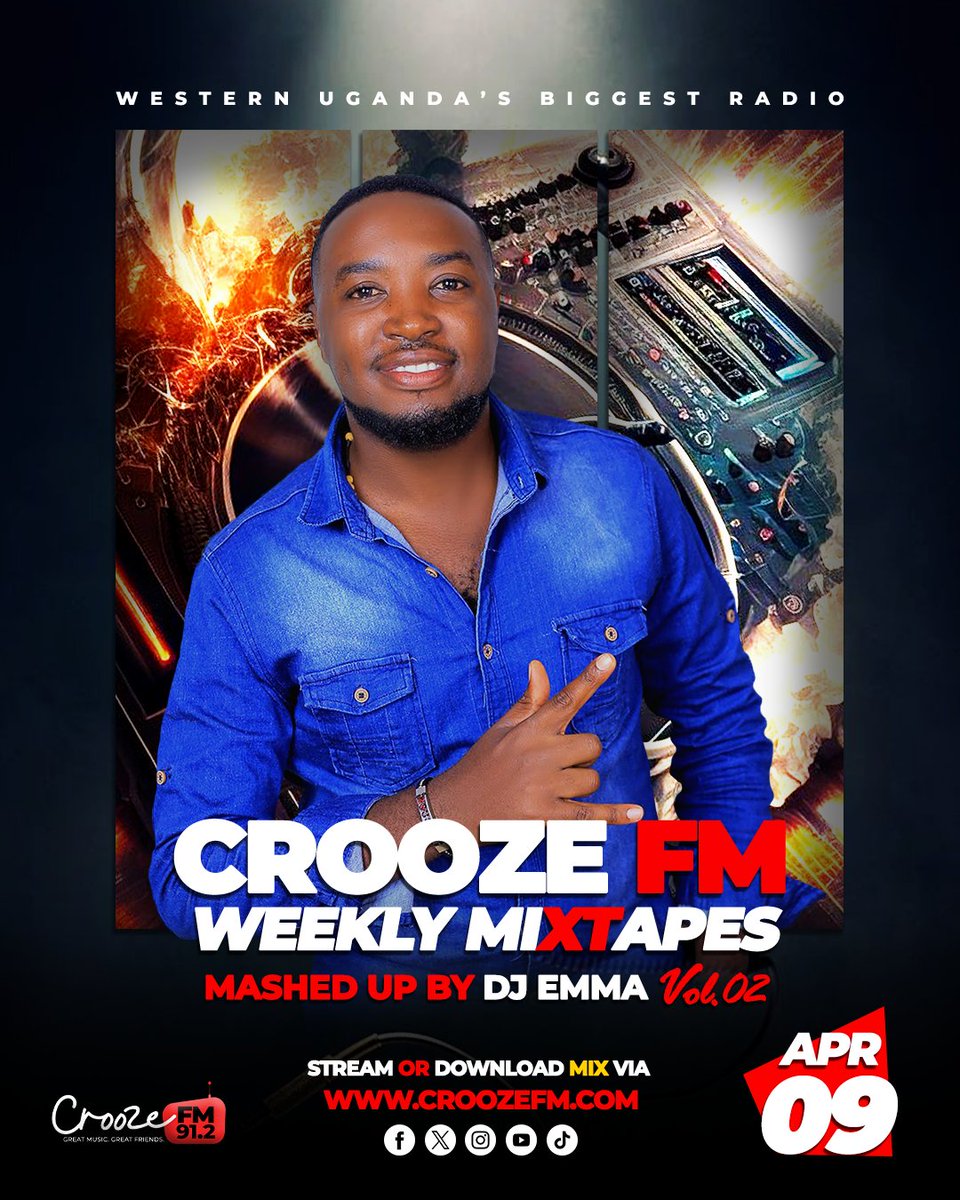 912CroozeFM's tweet photo. Another electrifying MEGA Mix from your favourite married Deejay, @DeejayEmma_Cfm! π§π₯ποΈLace up your dancing shoes, because this musical journey is going to be unlike anything you've experienced before!
Tune in to 91.2 Crooze FM, where the party never stops and the energy keeps soaring! ππΆπ§
Stream or Download BUT do not forget to share the good vibes via https://t.co/iuNb8dZzZY ππ₯π
#CFMWeeklyMixtapes
#Mbarara