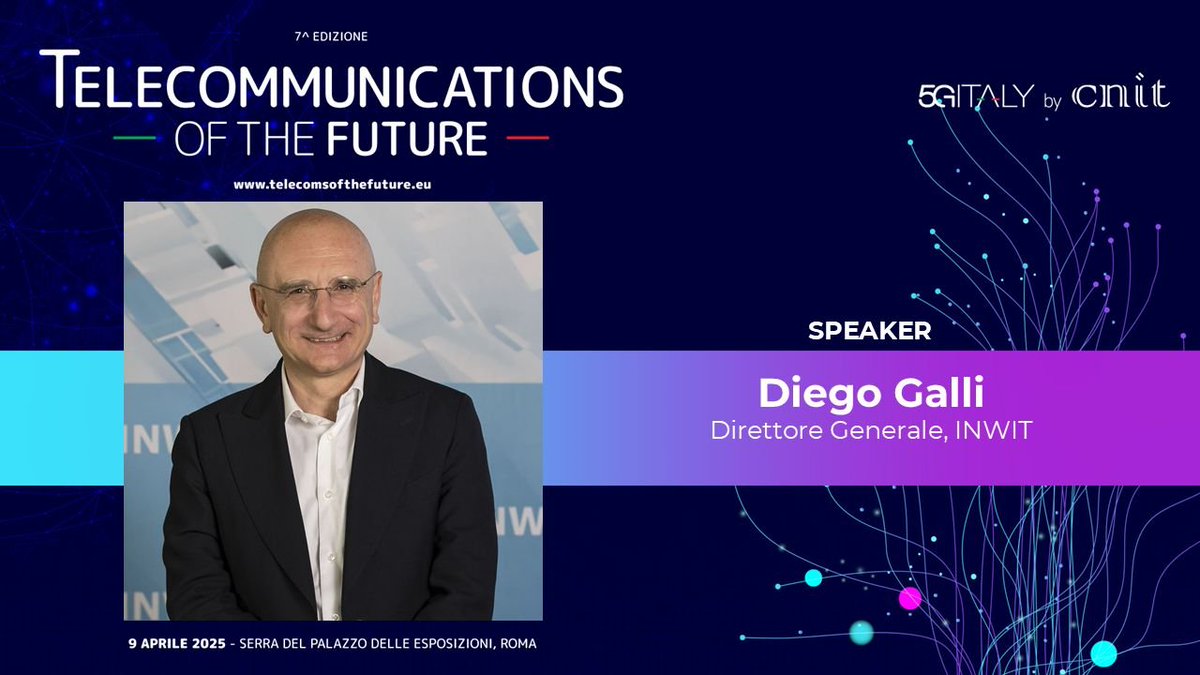📅 Al via domani alle 9:30 la conferenza Telecommunications of the Future. Nel corso dell’evento, l’intervista a #DiegoGalli, DG di #INWIT, sul tema “Il contributo delle infrastrutture di INWIT a una crescita più digitale e sostenibile” sarà l'occasione per approfondire il ruolo