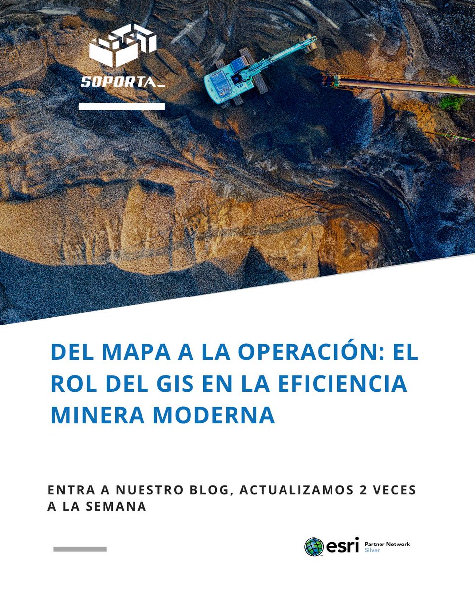 GIS ha dejado de ser una herramienta reactiva para convertirse en un componente activo de la planificación minera sostenible.

soporta.cl/blog-soporta/m…
