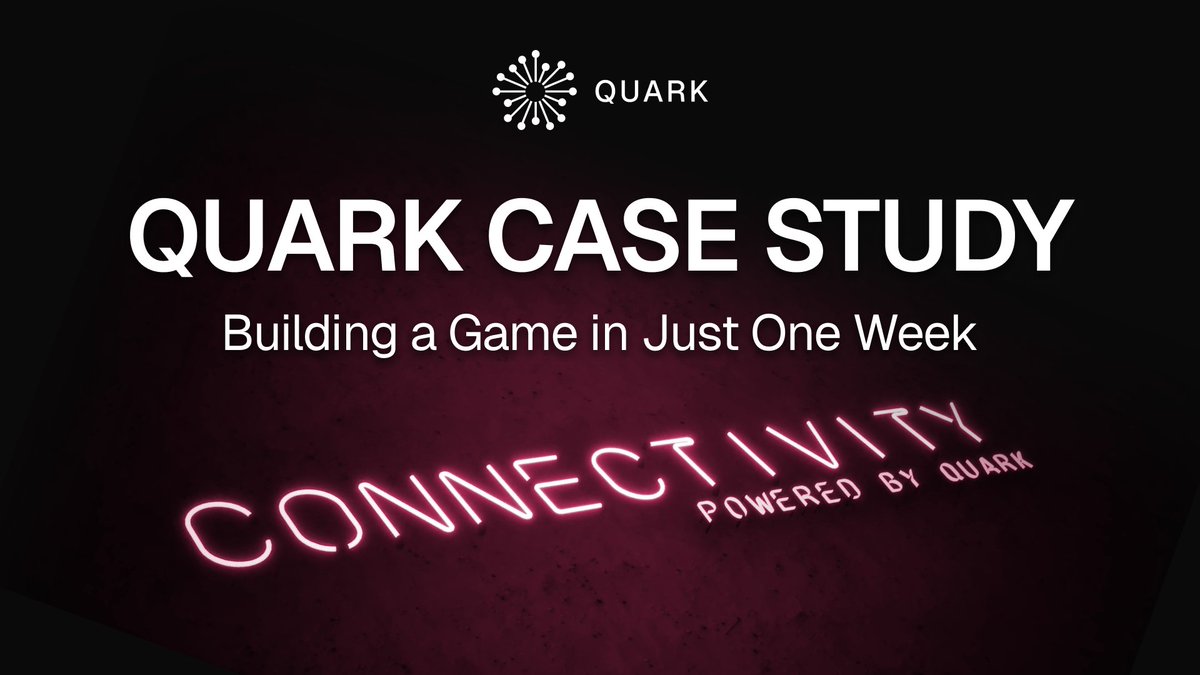 Our talented developers, Ryan Ash and Aleksandr Lazarev, built "Connectivity" using the Quark Engine in just one week.

This social game allows players to connect by strategically placing letters in a virtual world.

Learn how they've built this. 👇

quarkmultiplayer.com/blog/we-built-…