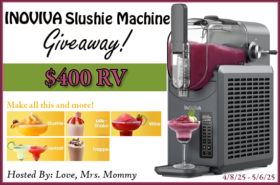 Love_MrsMommy's tweet photo. New #Giveaway! 
#WIN a $400 INOVIVA Slushie Machine that can make #smoothies, #Margaritas, #Frappés, #Milkshakes + More!  @Inovivaglobal 

Enter here: https://t.co/72tieouHhZ

#slushie #slushiemachine #inoviva #entertowin #freebie #cocktail #wine #mixeddrink #party #celebration https://t.co/OYWbtImuGA