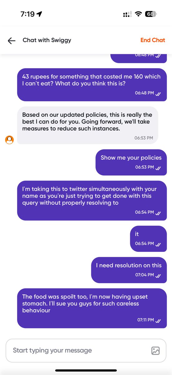 saintforpaws's tweet photo. 30 mins since the last reply from your support executive! This is how you operate?! Unbelievable! https://t.co/KQ9iZ38Wdq