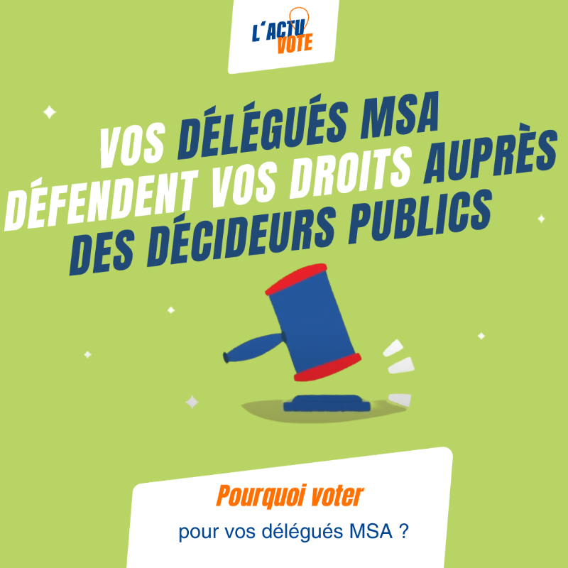 msa_actu's tweet photo. 📢 Tous les 5 ans, vous élisez vos délégués #MSA
Ils vous accompagnent, défendent vos droits, mènent des actions concrètes.
3 000 initiatives par an en France : santé, microcrèches, résidences seniors...
🗳️ #ElectionsDeleguesMSA – Votez du 5 au 16 mai.
👉 https://t.co/5vnitJr3VX