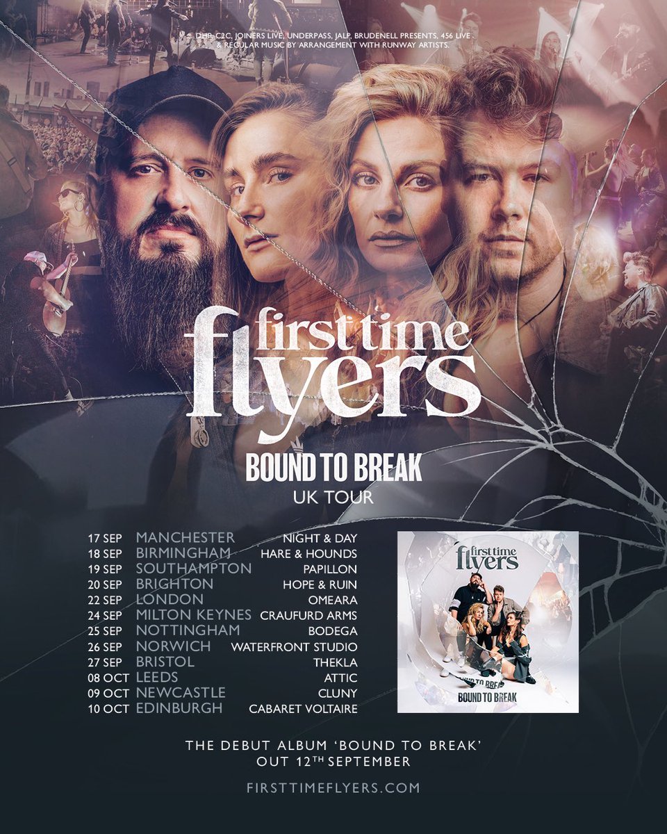 gigseekr (@gigseekr) on Twitter photo To celebrate the release of their debut album 'Bound To Break', country-pop quartet <a href="/firsttimeflyers/">FIRST TIME FLYERS</a> are heading out on a UK Tour!
Tickets go on general sale at 10am on Friday:
gigseekr.com/artist/j4bw To celebrate the release of their debut album 'Bound To Break', country-pop quartet <a href="/firsttimeflyers/">FIRST TIME FLYERS</a> are heading out on a UK Tour!
Tickets go on general sale at 10am on Friday:
gigseekr.com/artist/j4bw