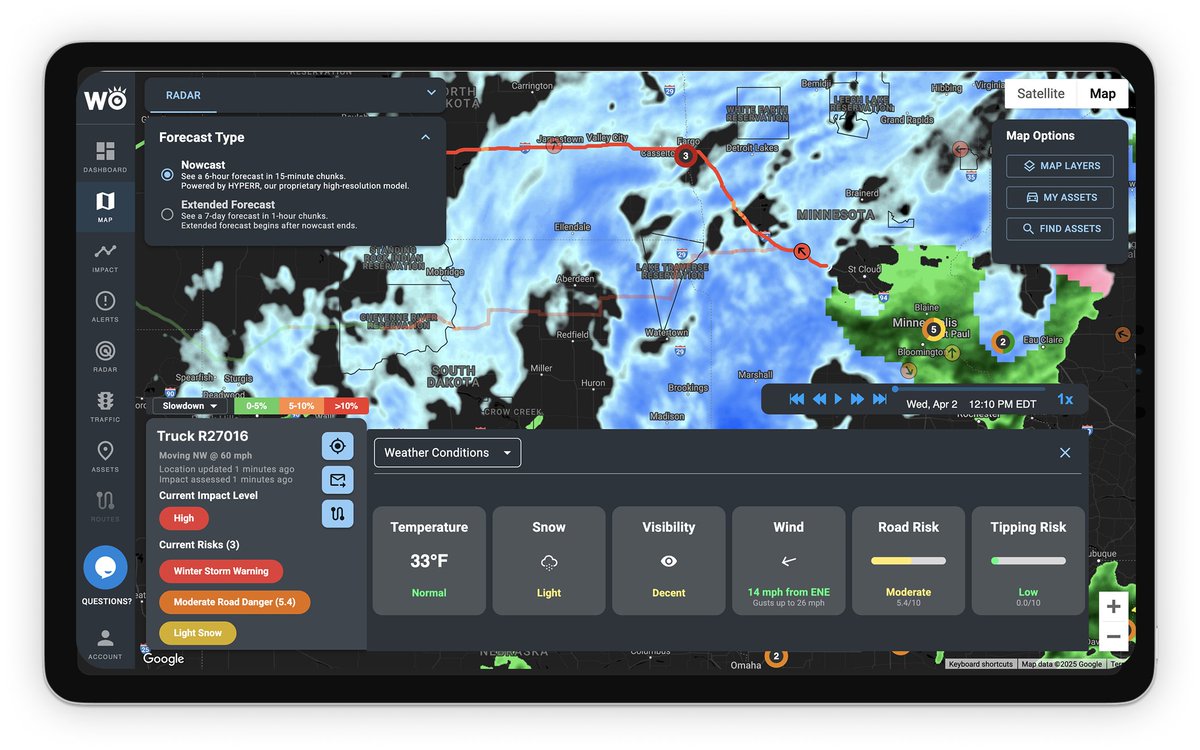 We've officially surpassed 50,000 vehicles tracked across the globe – and we're just getting started. 🚀     

This milestone reflects the trust fleets place in WeatherOptics to deliver predictive, route-specific weather intelligence that keeps drivers safe and operations moving.