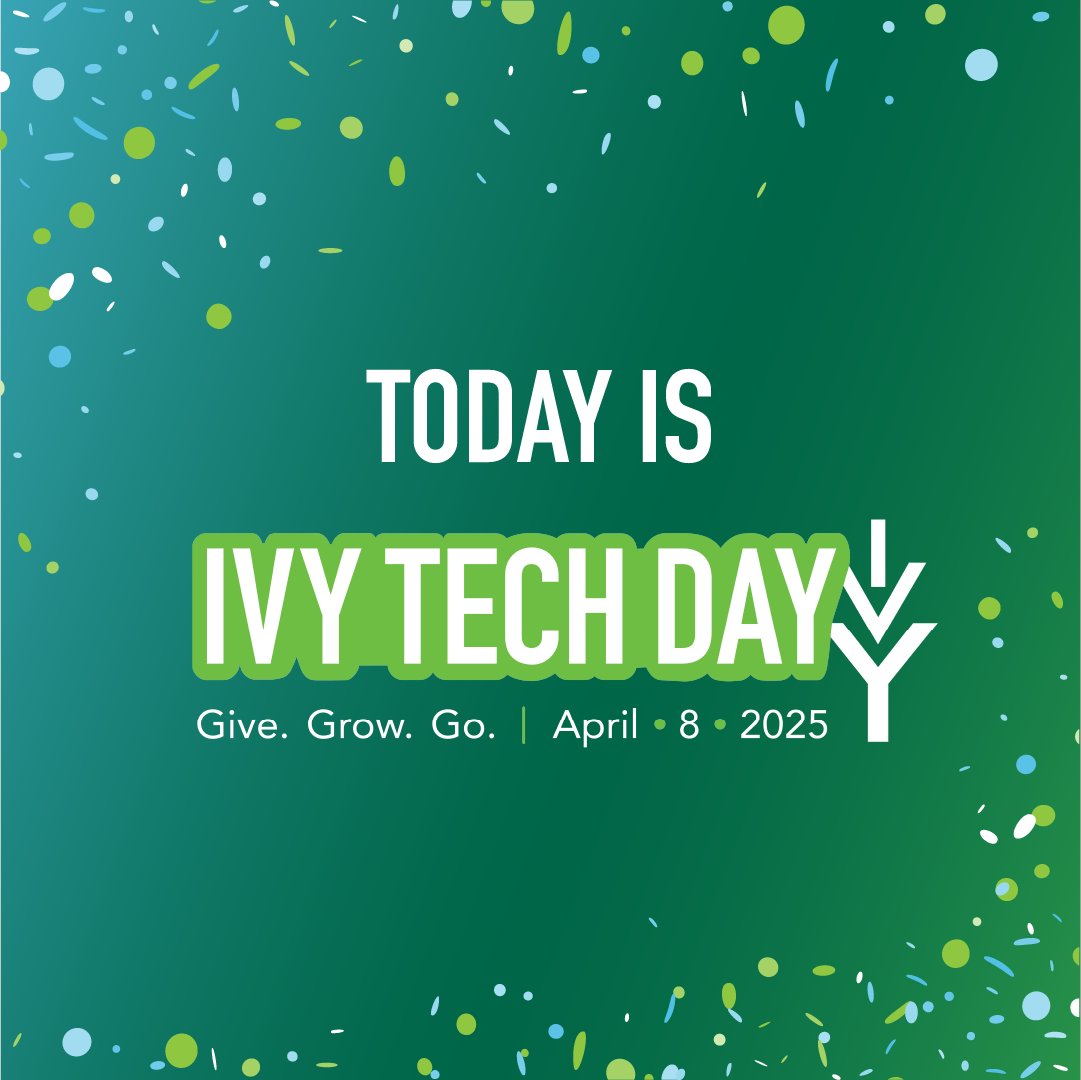 IvyTechLakeCo's tweet image. 🎉 It’s   Ivy Tech Day! 🎉   The big day is finally here! Today, we come together to Give, Grow, Go and  make a lasting impact on our community and students. Head to giveday.ivytech.edu/giving-day/993… to donate now!  #IvyTech #IvyTechDay #Give2Ivy #GrowIvyGrow
