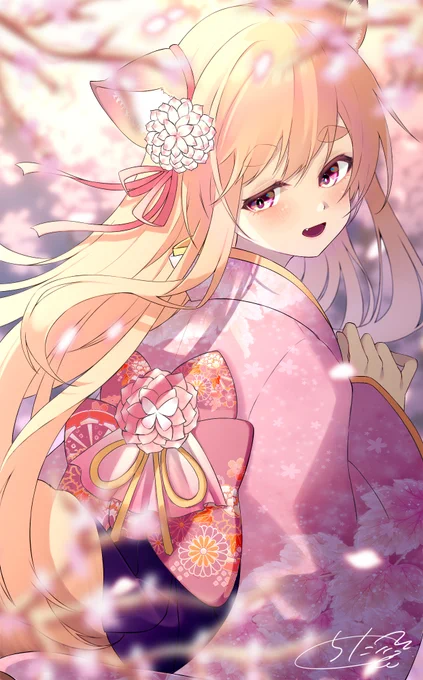「桜、綺麗ですね」 