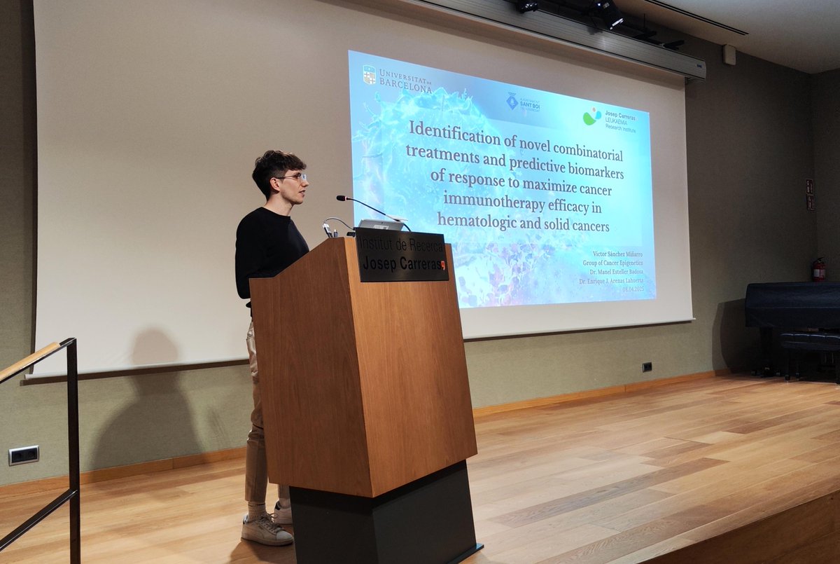 📣 On today's Young Researchers Seminars, Barbara Chalhoub 👩‍🔬 (<a href="/MondragonLab/">L Mondragón Lab_IJC</a>) discussed APAF-1 deficiency in tumor progression, while Víctor Sánchez 👨‍🔬 (<a href="/ManelEsteller/">Manel Esteller</a> lab) shared insights on novel treatments to enhance cancer immunotherapy 🧪🧫

Well done, young researchers!✨🔬