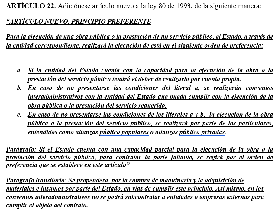 comprapublica_'s tweet photo. 🤯Después de leer el Proyecto de Ley 554/2025C que busca reformar la Ley 80 de 1993, esta cuenta solo puede rogar por su hundimiento. 

Falta de técnica legislativa y de conocimiento absoluto de la contratación estatal. No resuelve principales problemas y para ñapa, esta perla👇 https://t.co/EjjJ0sy9Gh