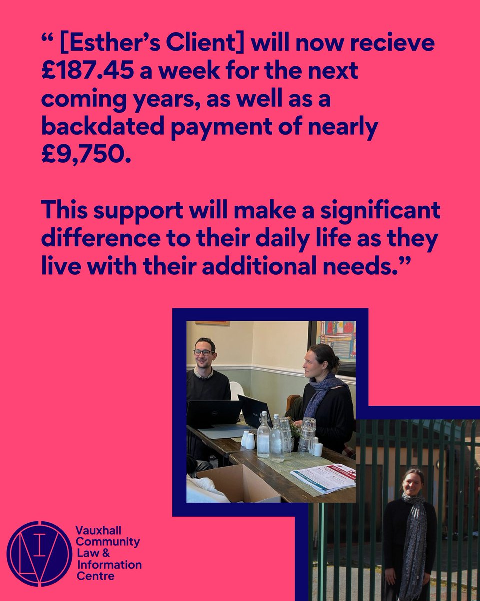 VLCLiverpool's tweet photo. (1/4) Our fantastic Justice First Fellow Esther recently successfully represented a client in their Personal Independence Payment (PIP) appeal.
You can read the full case study in the images below.
Well done, Esther!!!
#AccessToJustice https://t.co/0KUbiuV9Ka