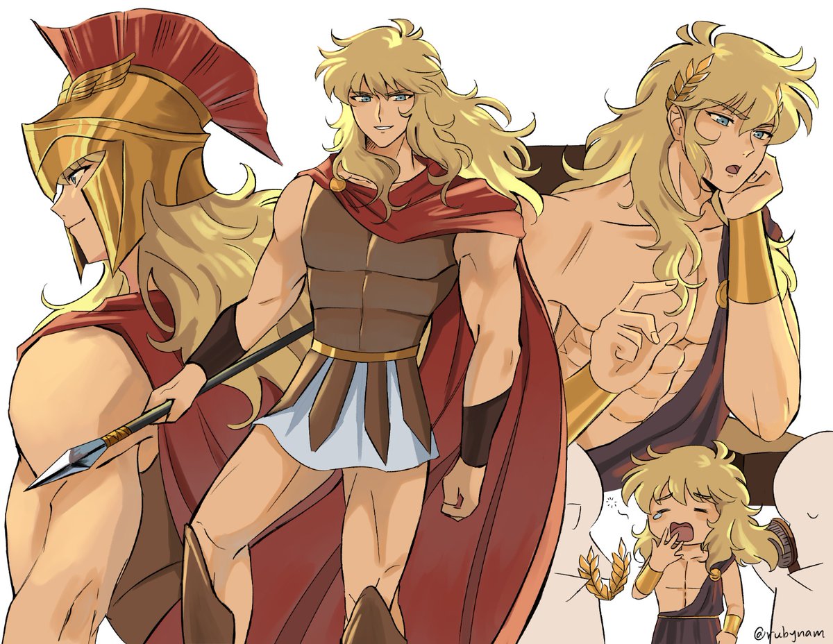 Drew more ancient Greek Milo because I've been reading The Song of Achilles